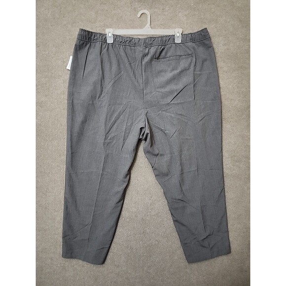 Old Navy Billie Straight Trouser Pant Women 3X Gray Pull On Drawstring NEW - Picture 6 of 10